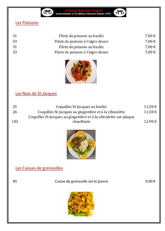 Palais Royal de Nogent - Menu Image 4